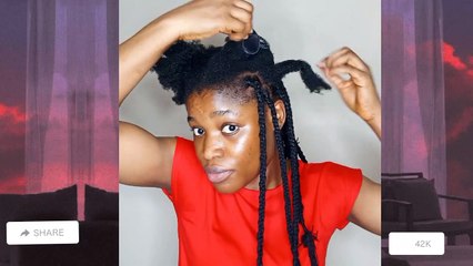 Box braids with yarn