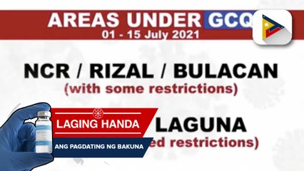 Pangulong Duterte, inaprubahan na ang rekomendasyon ng IATF na bagong quarantine classifications para sa buwan ng Hulyo