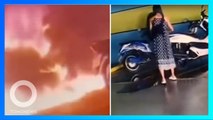 Sakit Hati Karena Langgar Janji! Wanita Ini Bakar Motor Mantannya - TomoNews