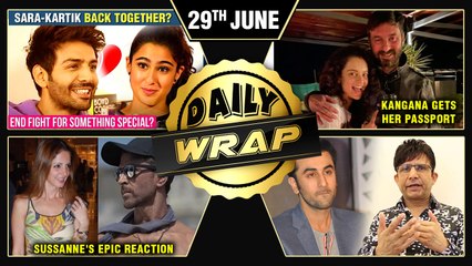 Kangana Gets Her Passport, KRK Insults Ranbir, Kartik Sara Again In A Love Story | Top 10 News