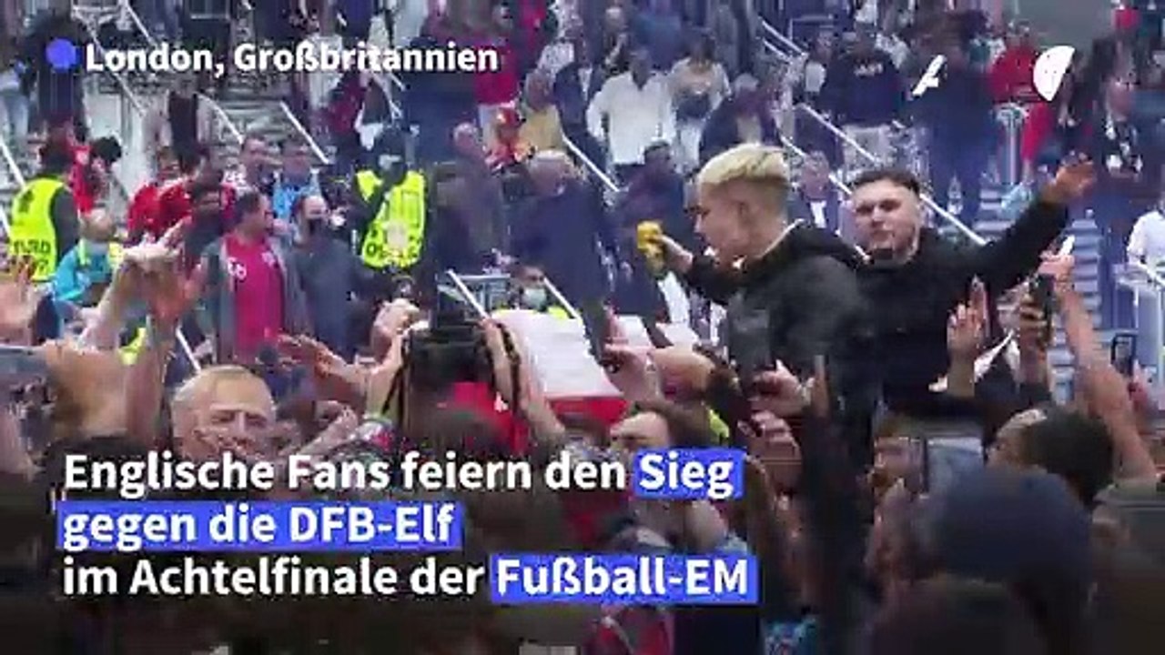 Fußball-EM: Englische Fans jubeln über 2:0 gegen Deutschland