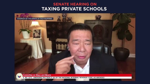 Senate of the Philippines: Hearing on taxing private schools