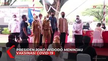 Jokowi Tiba-tiba Pakaikan Jaket ke Warga Saat Tinjau Vaksinasi di Kendari