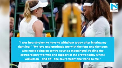 Wimbledon: Serena Williams retires in tears after injury in first round