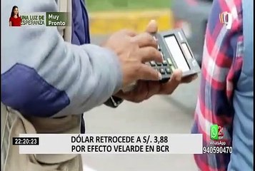 Dólar bajó el último lunes a 3.88 por el efecto Julio Velarde
