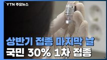 상반기 접종 마지막 날...국민 30% 1차 접종 / YTN