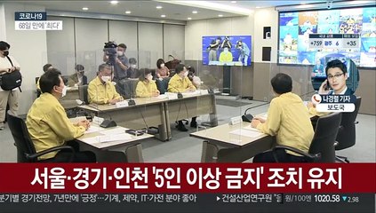 수도권 변이 비상…수도권 '5인이상 모임 금지' 유지