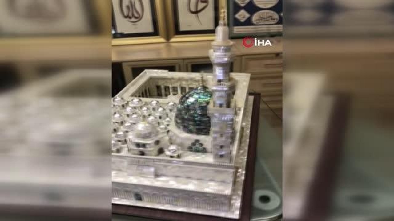 Sedeften Mescid-i Nebevi ve Mescid-i Aksa maketi yaptı