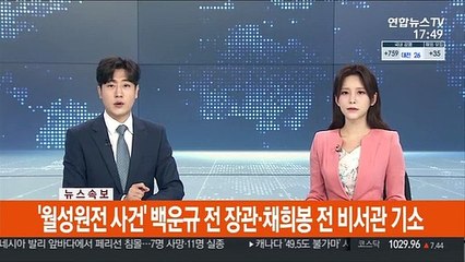 [속보] '월성원전 사건' 백운규 전 장관·채희봉 전 비서관 기소
