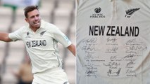 Tim Southee auctions signed WTC final jersey | Oneindia Telugu