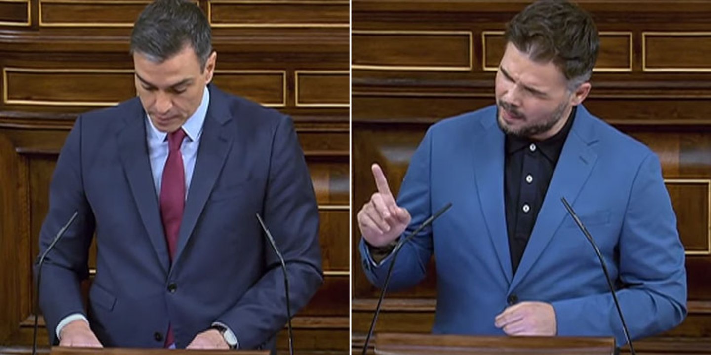 Rufián humilla a Sánchez: "Dice que nunca habrá referéndum, pero dijo lo mismo de los indultos, así que denos tiempo"
