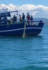 KAÇAK AVCILARIN 'DENİZ PATLICANI' DÜZENEĞİ 20 METRE DERİNDEN 4 SAATTE ÇIKARILDI