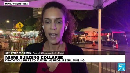 Search of collapsed Florida building enters 7th day with 12 dead, 149 missing