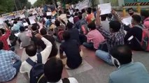 Teacher recruitment candidates protest in UP