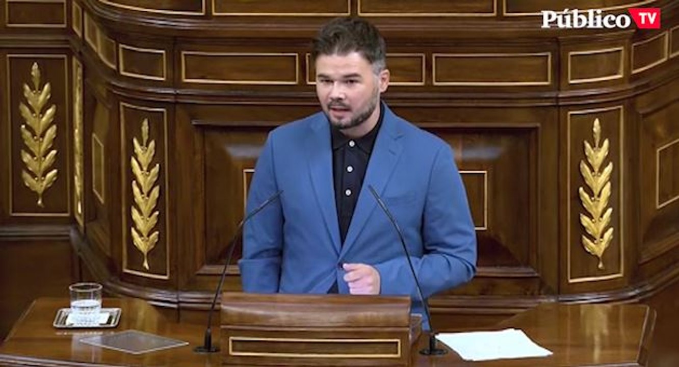 Rufián, a Sánchez, sobre el referéndum: "También dijo que no habría indultos, denos tiempo"