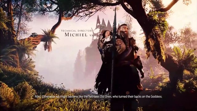 Horizon Zero Dawn INTRO VIDEO ROST PERFORM RITUAL OF NAMING BABY ALOY