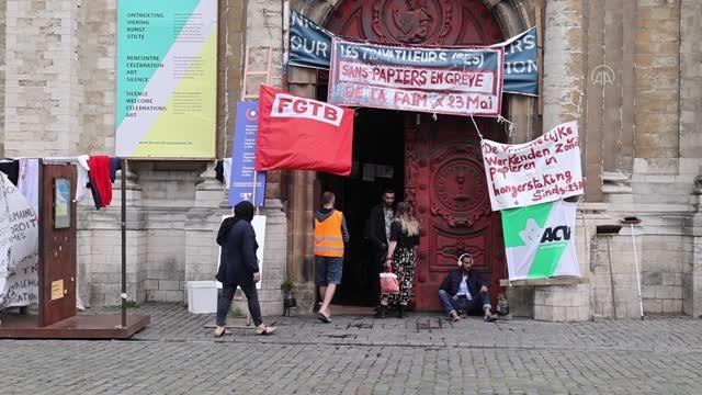 Belçika'da 400 kağıtsız 40 gündür açlık grevinde