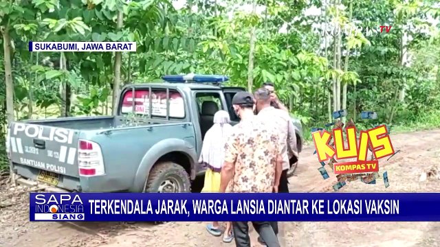 Terkendala Jarak, Polisi Bantu Antar - Jemput Lansia ke Lokasi Vaksinasi Covid-19