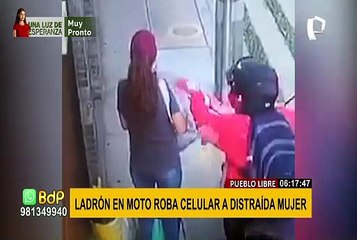 Cámara de seguridad registra robo al paso en Pueblo Libre