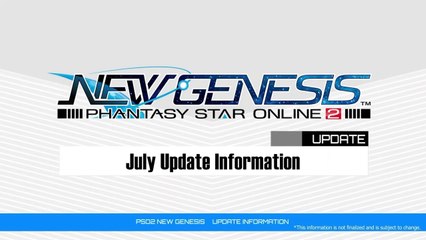 Phantasy Star Online 2 : New Genesis - Mise à jour de juillet 2021