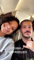 M.Pokora et sa femme Christina Milian dans l'avion. Juin 2021