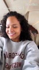 Christina Milian et sa petite famille à bord de leur jet privé. Juin 2021