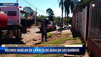 Vecinos hablan de la falta de agua en los barrios