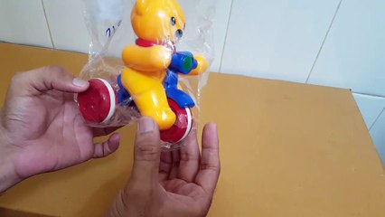 Unboxing and Review of Push and Go Yellow bear Scooter Toy for Kids gift