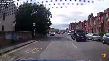 police chase car crash hit n run 2021.06.24 — EDINBURGH, SCOTLAND