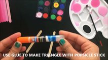 Diy Popsicle Stick Earring Holder | Popsicle Stick Crafts | Crafts And Kitchen