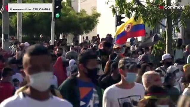 Colombia: protesters topple statue of Christopher Columbus