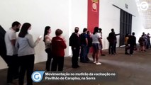 Movimentação no mutirão da vacinação no Pavilhão de Carapina, na Serra