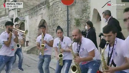 Italian FM Di Maio and delegates take a tour of Matera after G20 talks