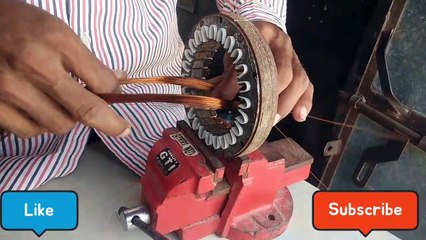 Cooler motor winding with full details in hindi.