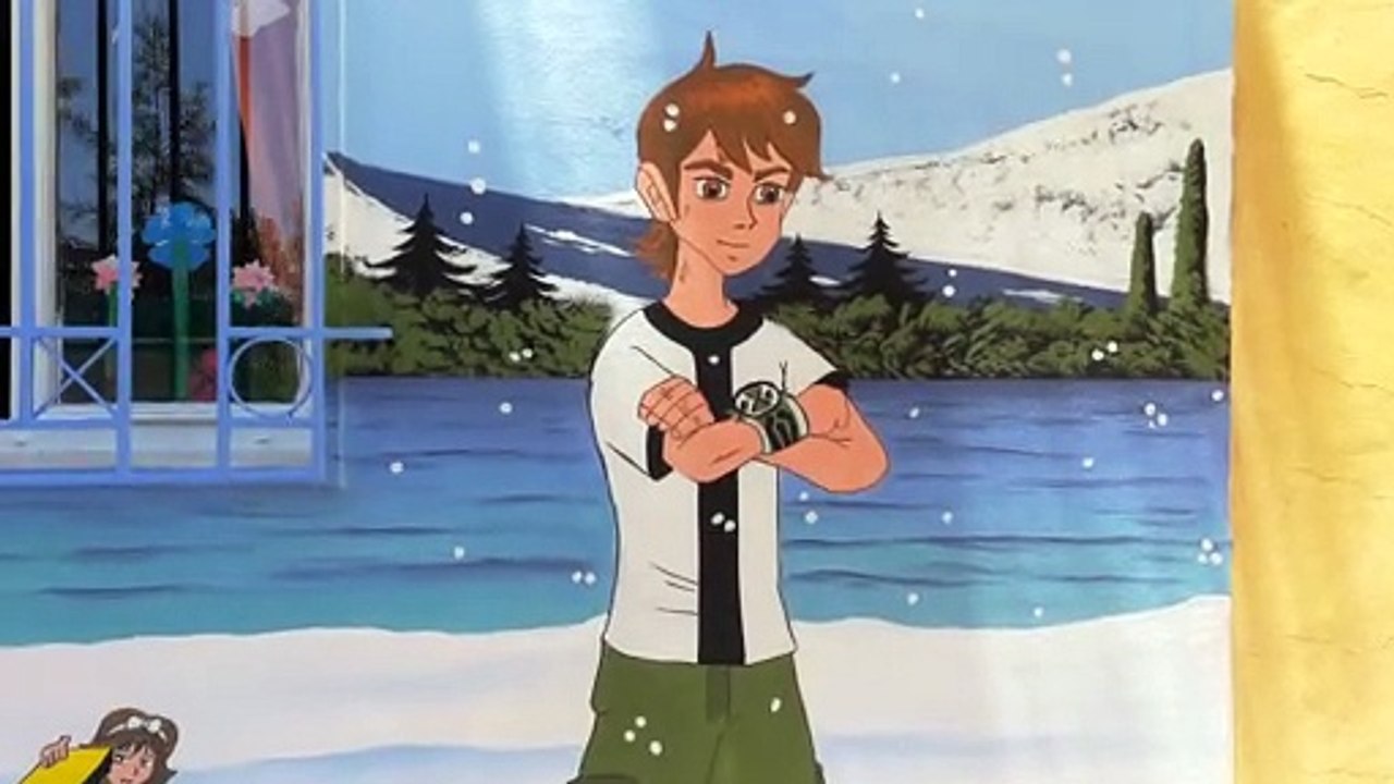 Ben 10 drawing on wall murals