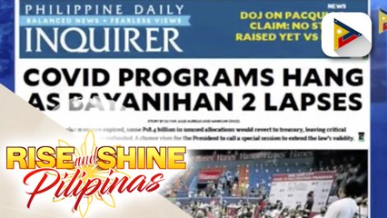 HEADLINES: Libreng sakay at ayuda, tigil muna kasabay nang pagtatapos ng Bayanihan 2