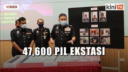 Polis Johor temui 16 kg pil ekstasi bernilai RM865,800 di rumah tumpangan