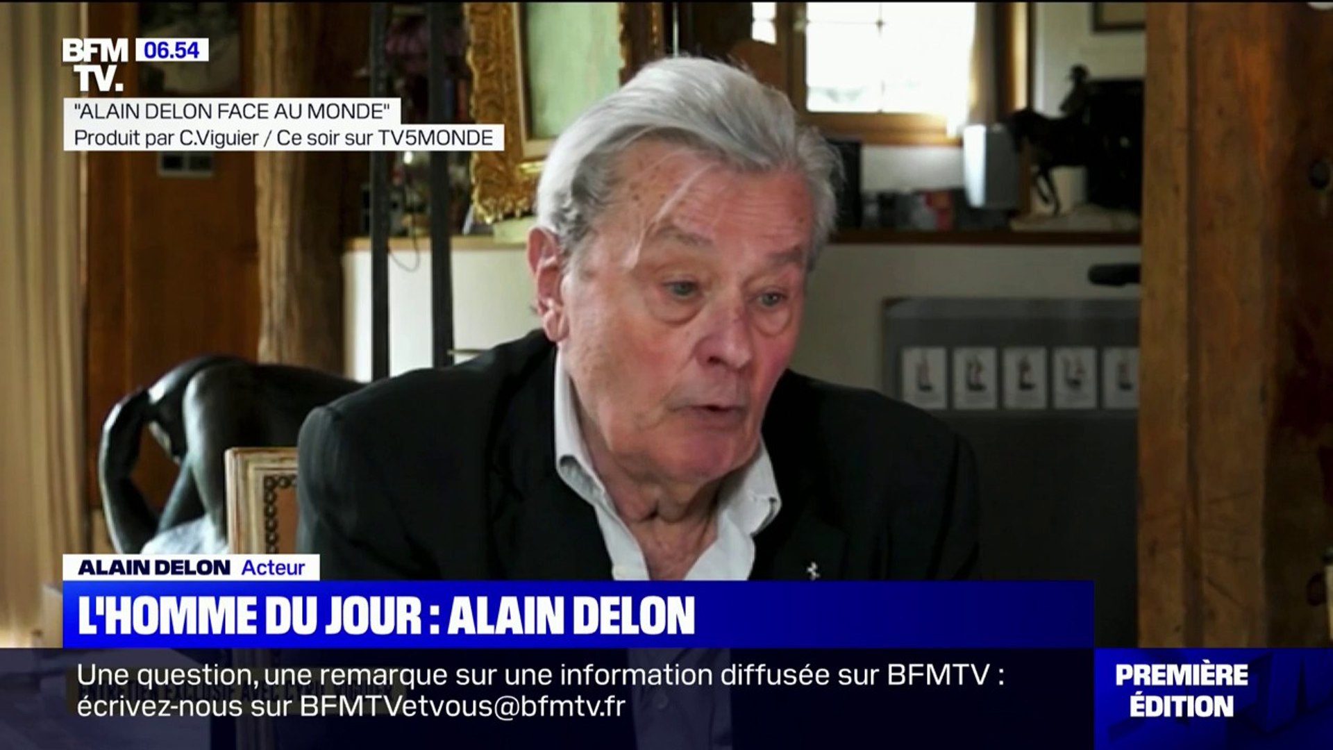 Alain Delon donne sa première interview depuis son AVC en juin 2019 - Vidéo  Dailymotion