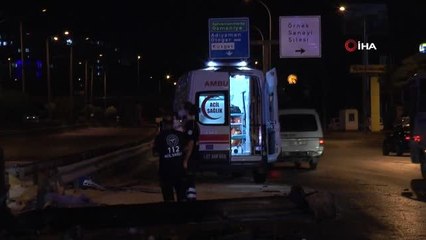 Yön levhasına çarpan kamyonun şoförü feci şekilde can verdi