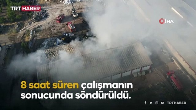 Elazığ'da geri dönüşüm tesisinde yangın