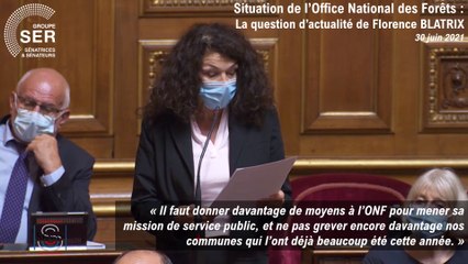 Situation de l'Office National des Forêts : la question d'actualité de Florence Blatix