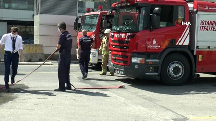 Sabiha Gökçen Havalimanı'nda izolasyon çalışmasında korkutan yangın