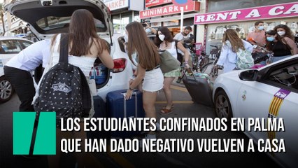 Los estudiantes confinados en Palma que han dado negativo en la prueba covid vuelven a casa