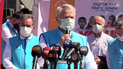 KAYSERİ - Suriye'deki ihtiyaç sahiplerine 5 tır un, 2 tır patates gönderildi