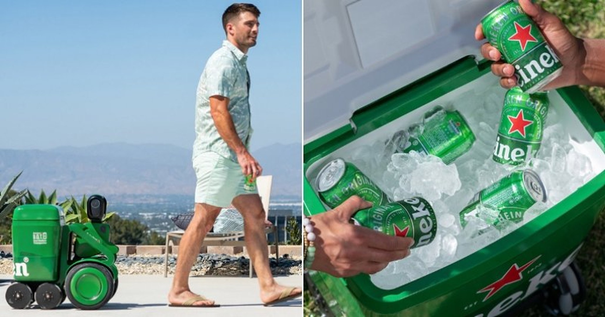 Heineken lance un robot intelligent capable de vous suivre partout avec des bières fraîches