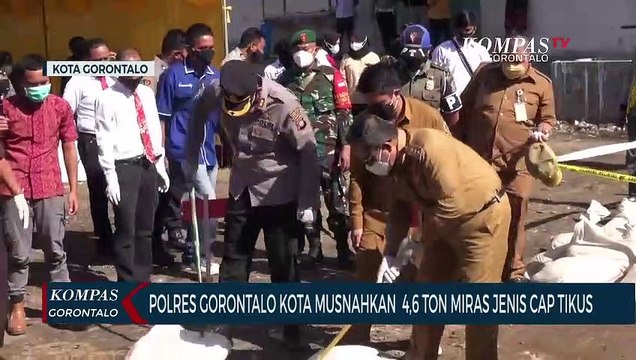 Polres Gorontalo Kota Musnahkan 4,6 Ton Miras Jenis Cap Tikus