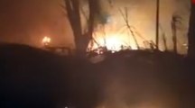 Campomarino (CB) - Incendio sulla linea ferroviaria tra Molise e Puglia (01.07.21)