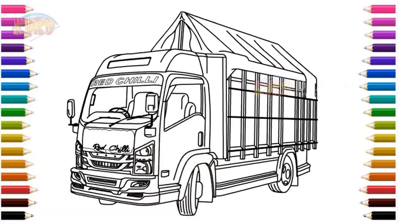 Truk Sekar Taro. Drawing Entertainment Episode Menggambar Dan Mewarnai Truk SekarTaro