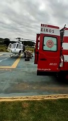 Idoso se acidenta e precisa ser resgatado por helicóptero no Mestre Álvaro