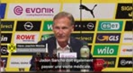 Dortmund - Watzke confirme le départ de Sancho